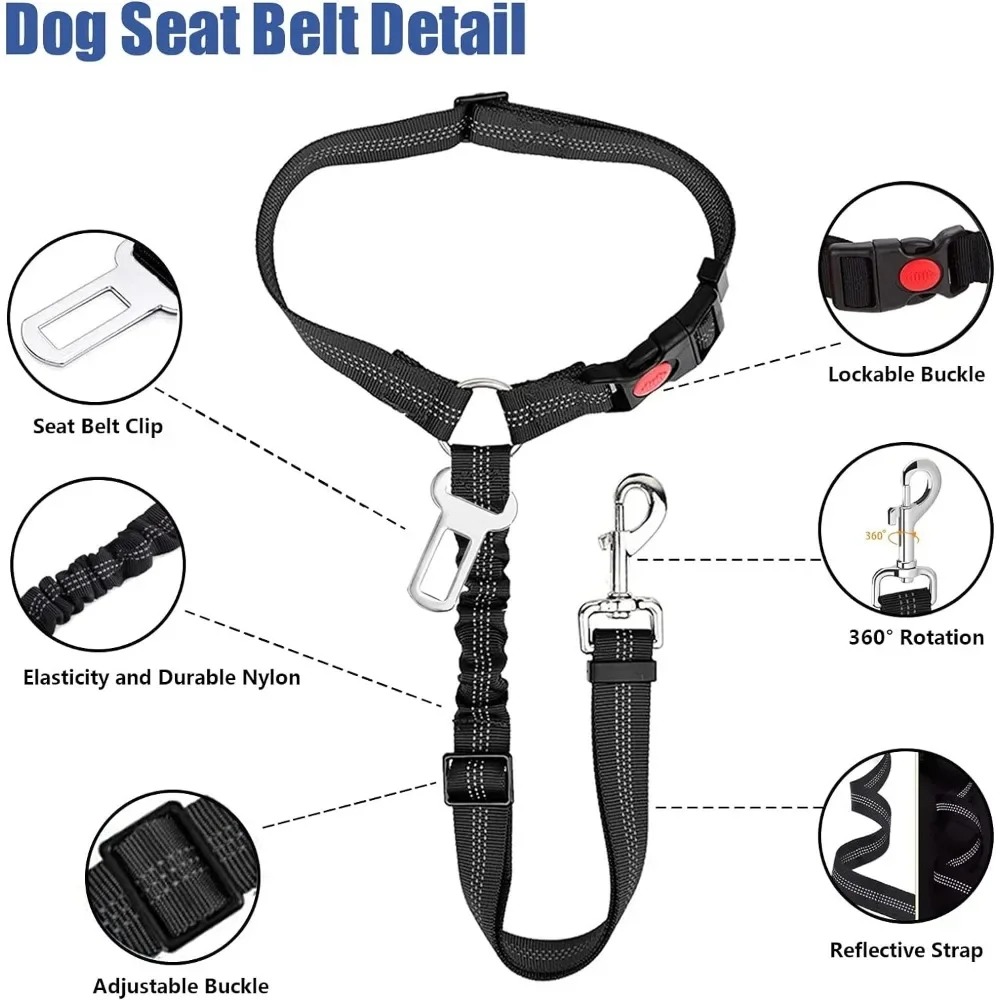 2-in-1 Dog Car Seatbelt Headre – Calming Dog Bed recenzja i cena