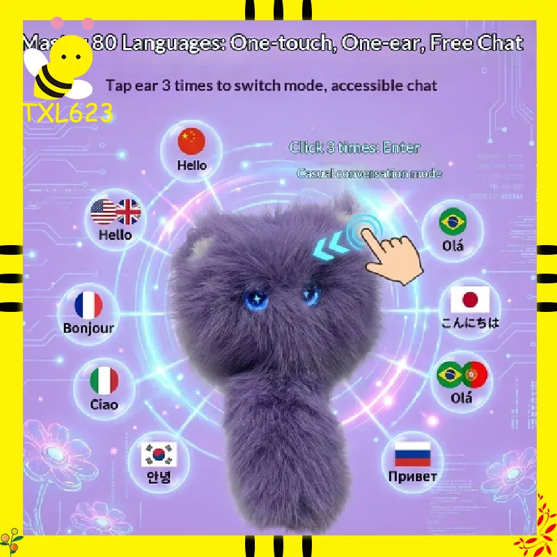 AI Scruffy Cat  Robot Plush To – Interactive Cat Toy recenzja i cena