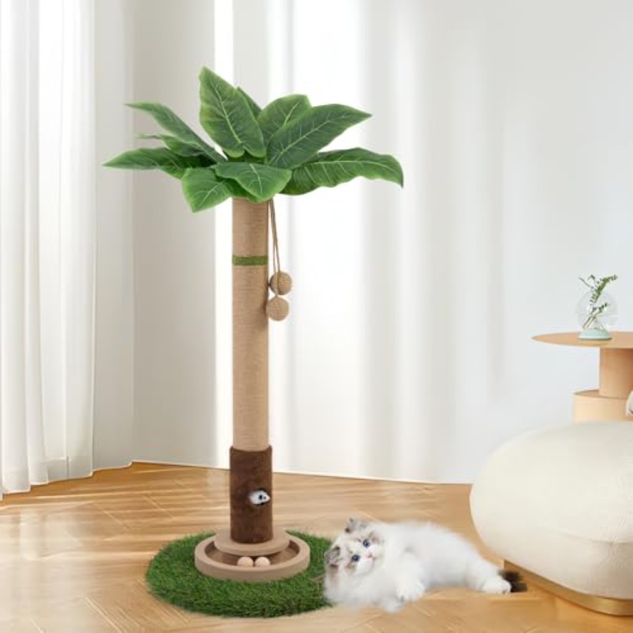 Cat Scratching Post 35'' Tall  – Interactive Cat Toy recenzja i cena