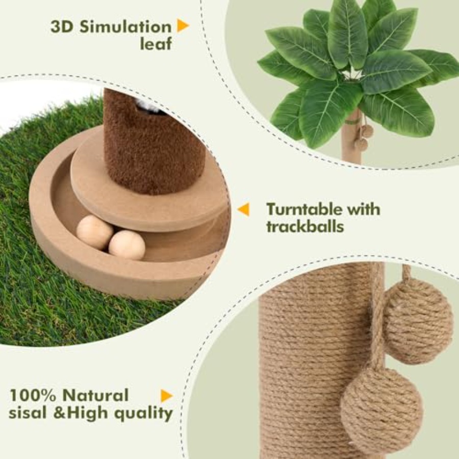 Cat Scratching Post 35'' Tall  – Interactive Cat Toy recenzja i cena